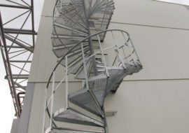 Steel spiral stairs
